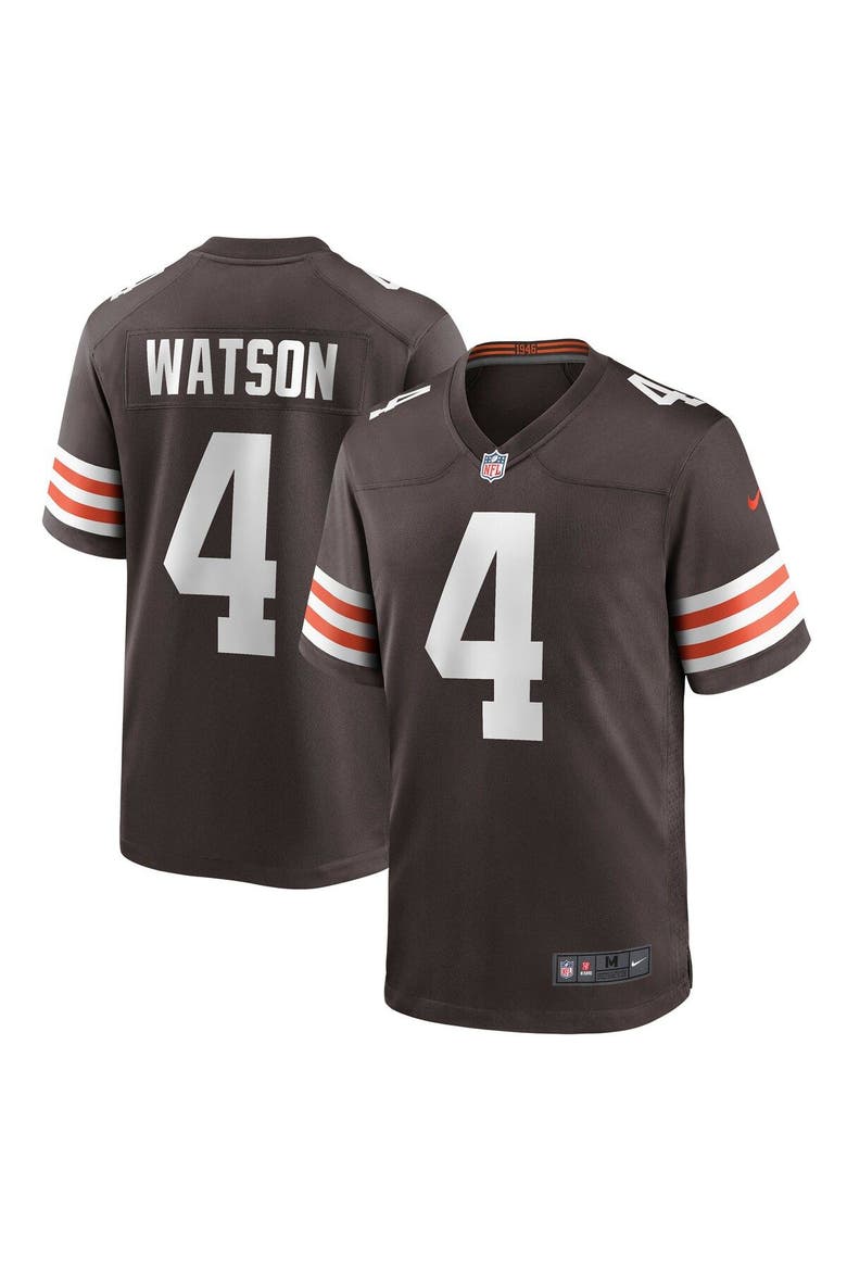 Men's Nike Deshaun Watson Brown Cleveland Browns Game Jersey, Main, color, Brown