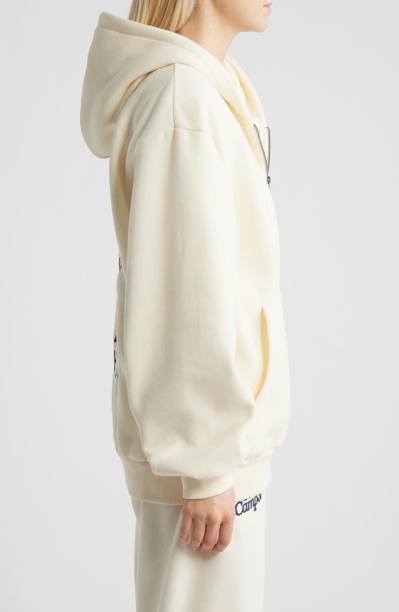 HAPPY CAMP3R World is Better Zip-Up Hoodie, Alternate, color, Cream