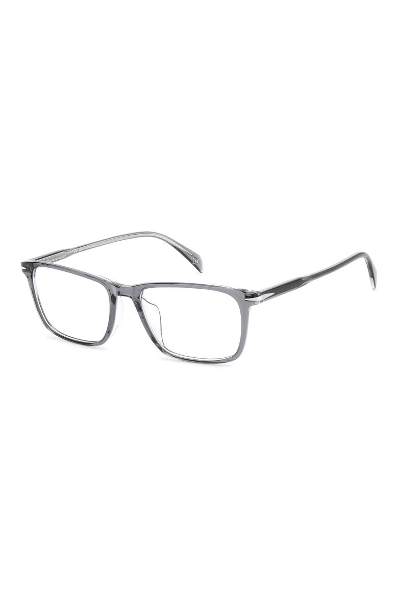 57mm Rectangular Optical Glasses, Alternate, color, GREY CRYSTAL