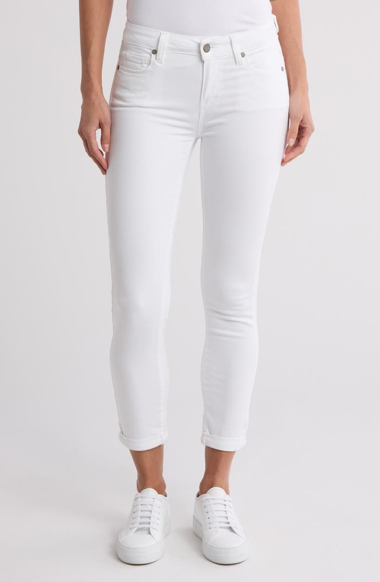 PAIGE Kylie Cropped Skinny Jeans, Main, color, Optic White