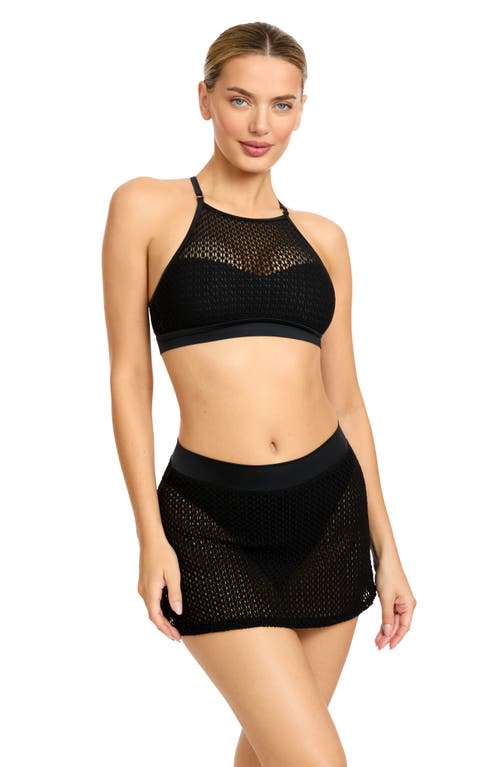 Robin Piccone Charlotte Cover-up Miniskirt In Black