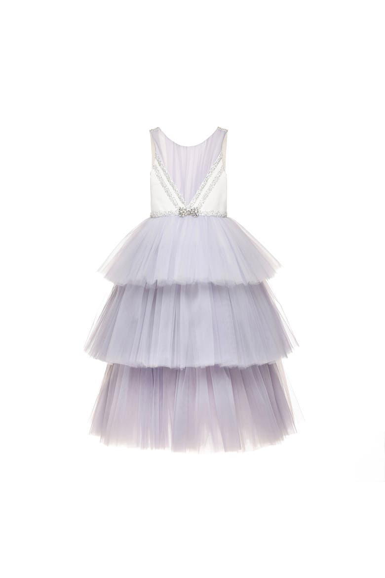 Matilda Embellished Tulle Occasion Gown, Main, color, light-purple