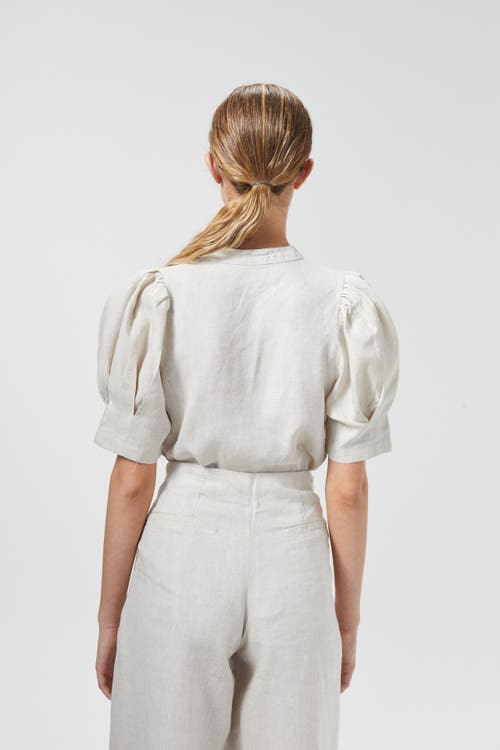 Lanhtropy Culotte Linen Pant In Natural