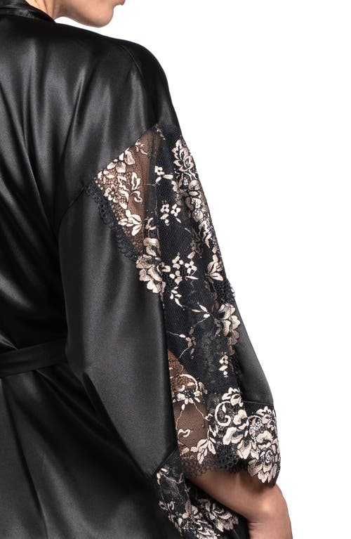 In Bloom By Jonquil Aviva Short Robe In Black