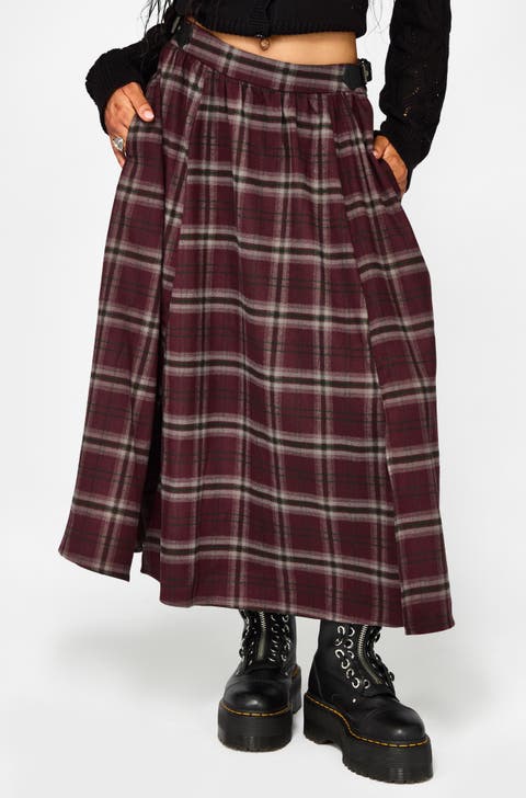 Nightingale Buckled Midi Skirt