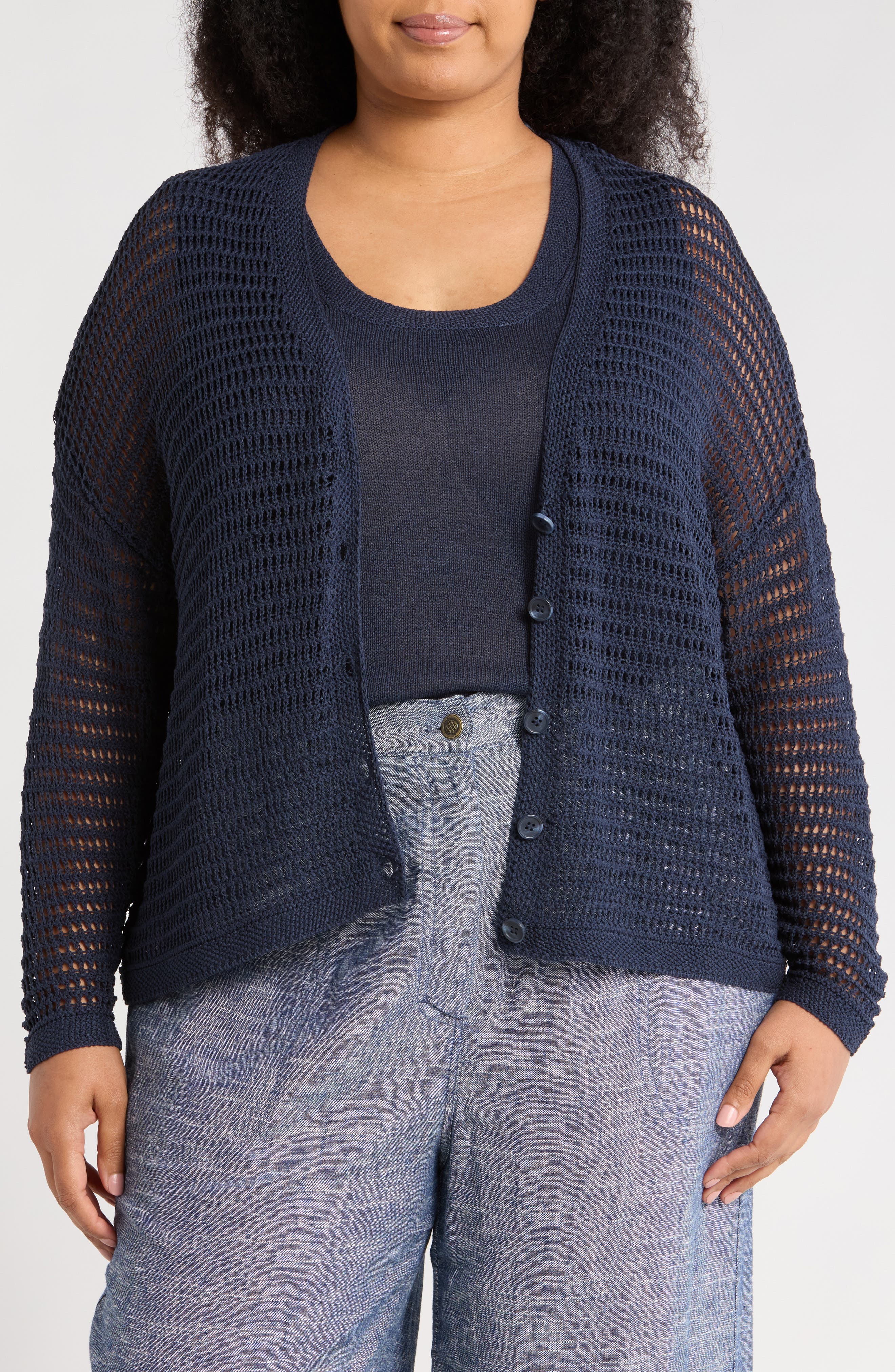 MAX STUDIO Open Stitch Cardigan