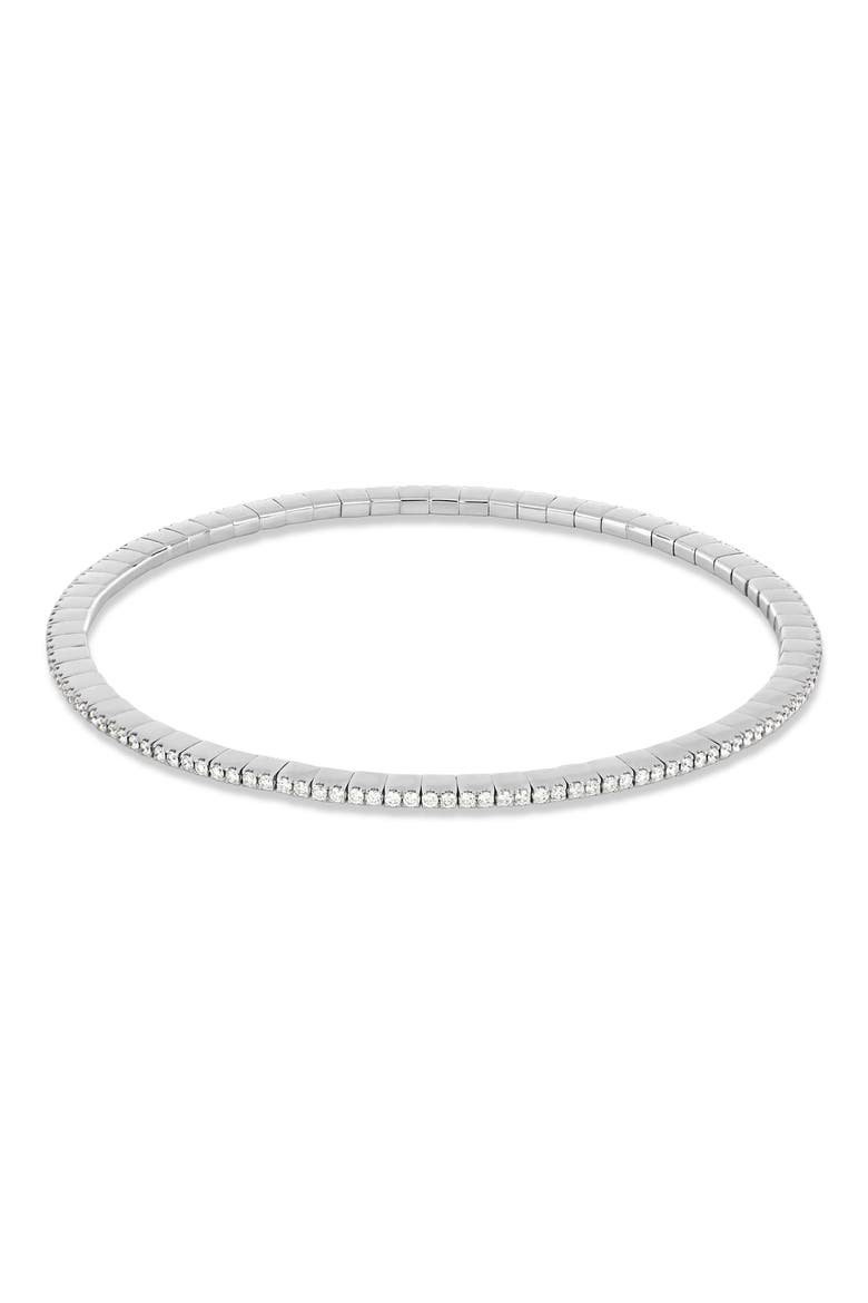 18K Gold Diamond Stretch Bracelet, Main, color, 18K WHITE GOLD/ DIAMOND