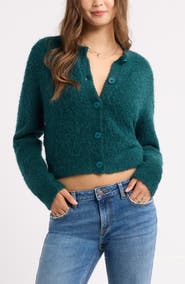 BP. Bouclé Crewneck Cardigan