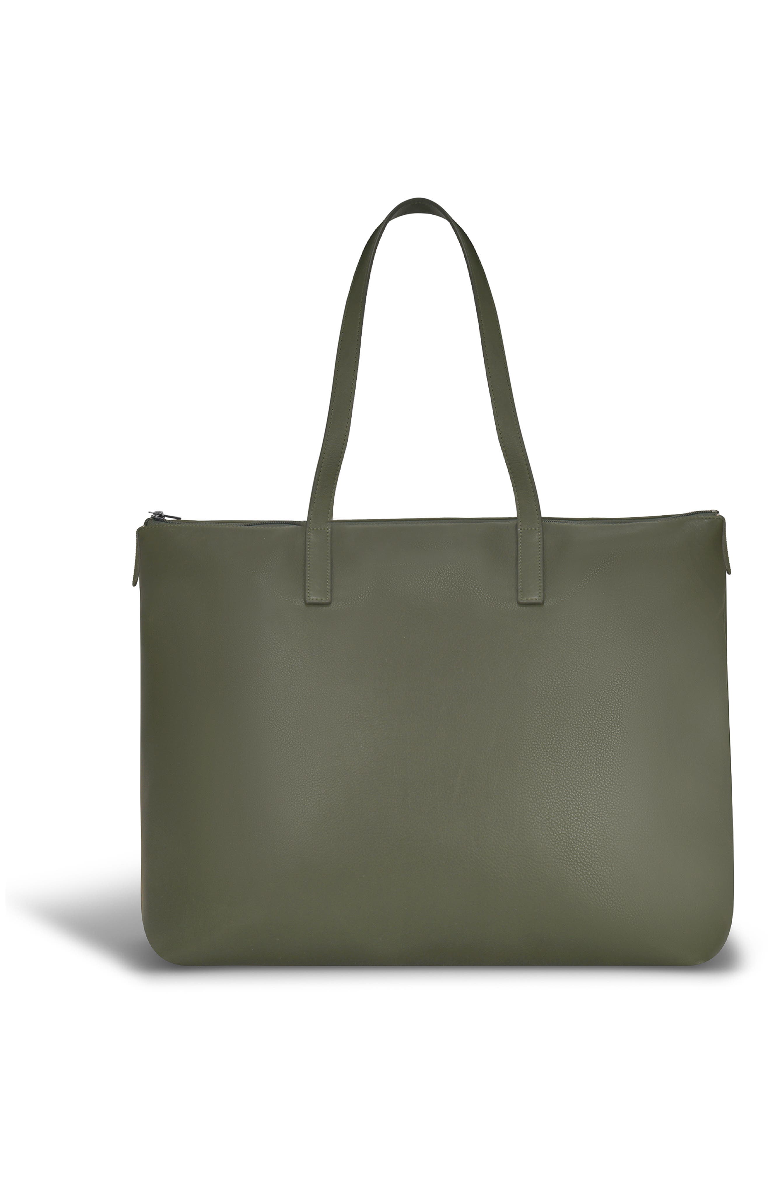 Onyx Leather Business Tote, Alternate, color, KHAKI