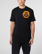 PHILIPP PLEIN Round Neck T-Shirt Spray Hexagon Men