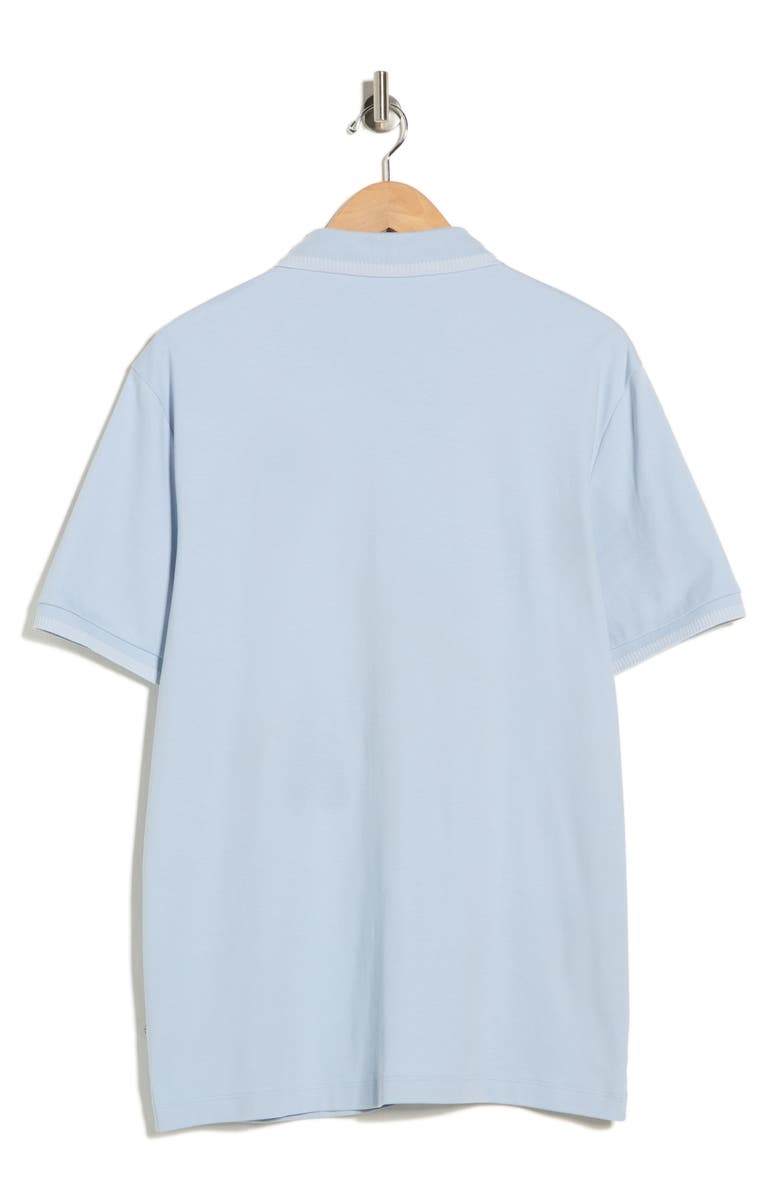 BOSS Puno Short Sleeve Button-Up Polo, Alternate, color, Light/ Pastel Blue