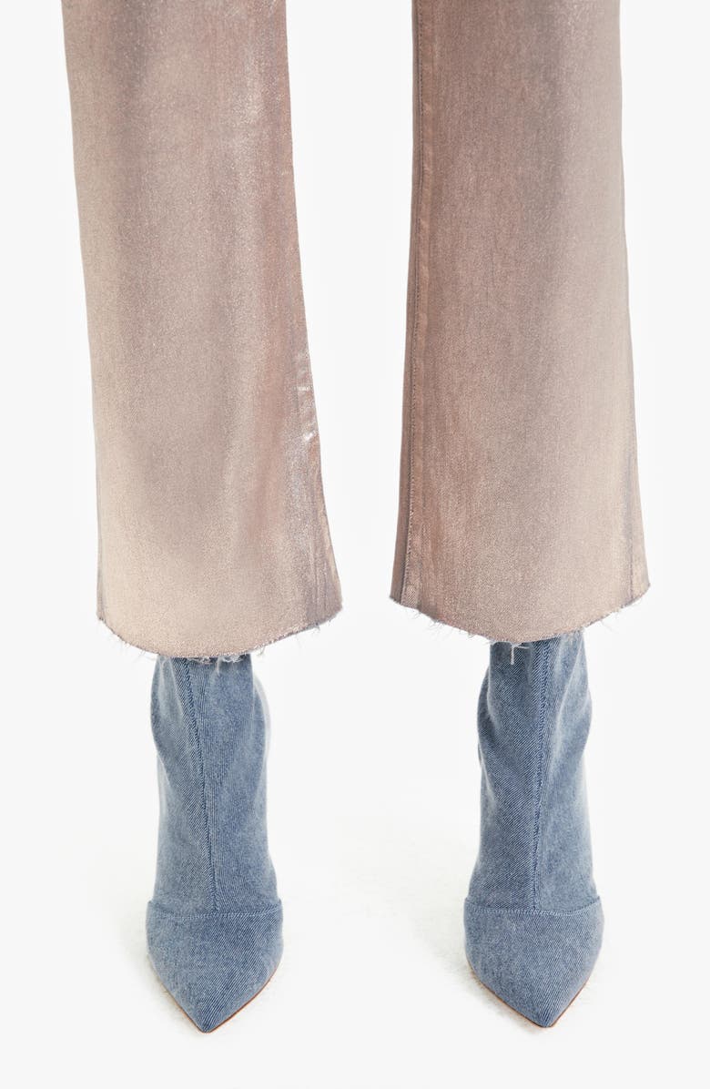 MOTHER The Hustler High Waist Fray Hem Ankle Bootcut Jeans, Alternate, color,