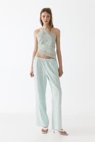 H&M Wide-leg linen-blend pants
