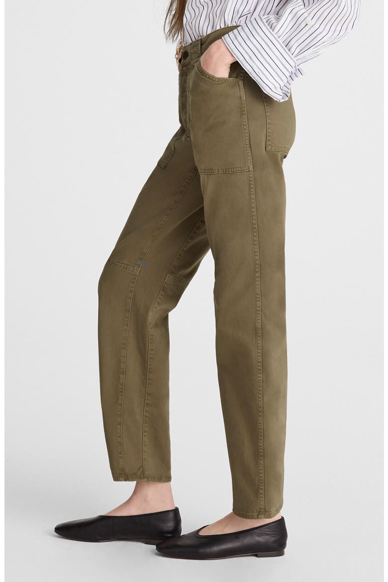 Darted Barrel Leg Pants, Alternate, color, SAFARI KHAKI