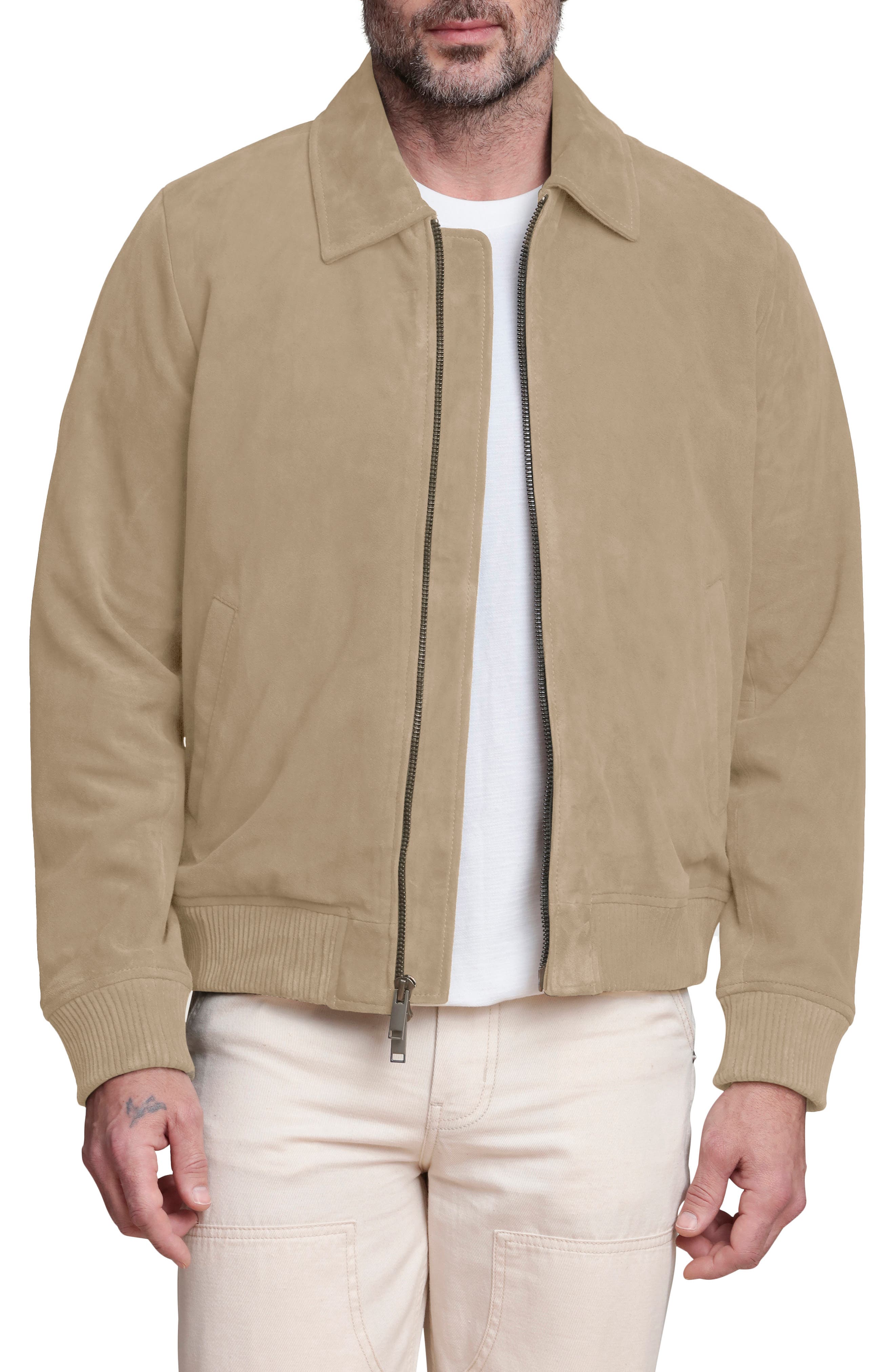 Suede Bomber Jacket