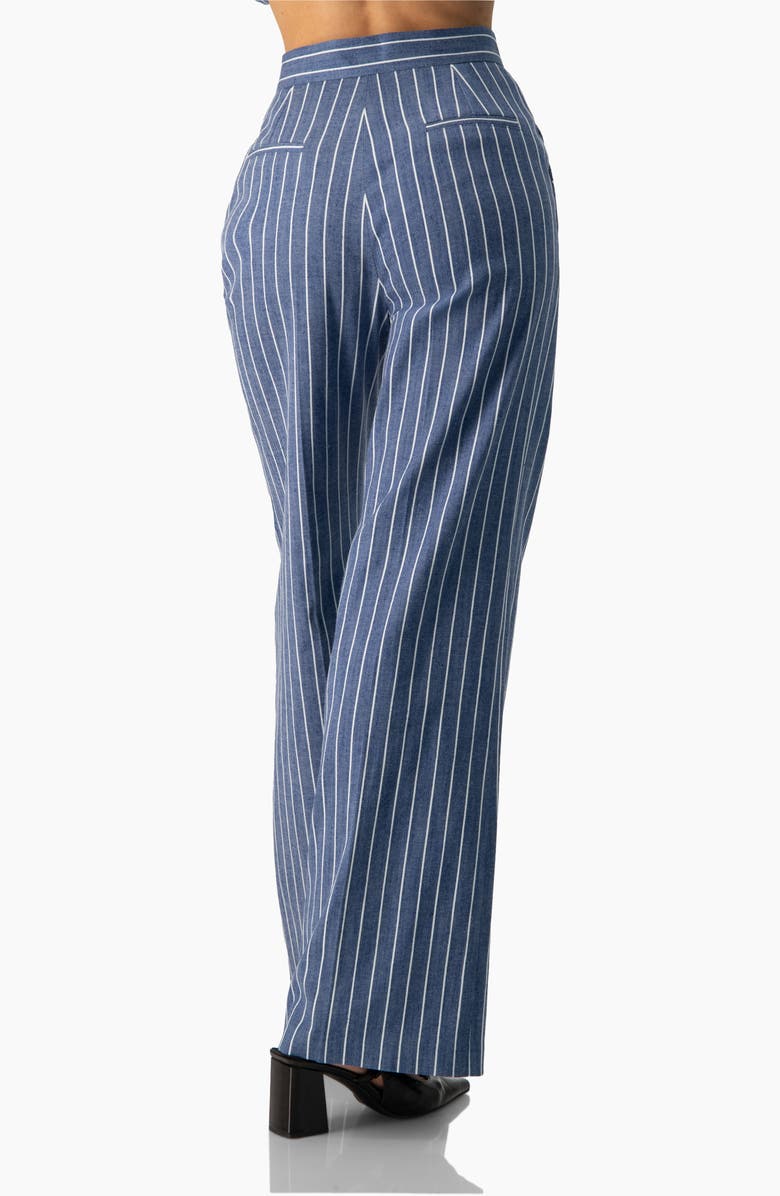 IVONNE Striped Wide-Leg Pants, Alternate, color, Blue