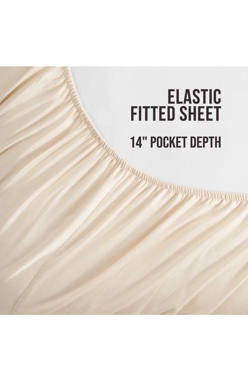 Lucky Brand Serene Slumber Cotton Sateen Sheet Set In Biege
