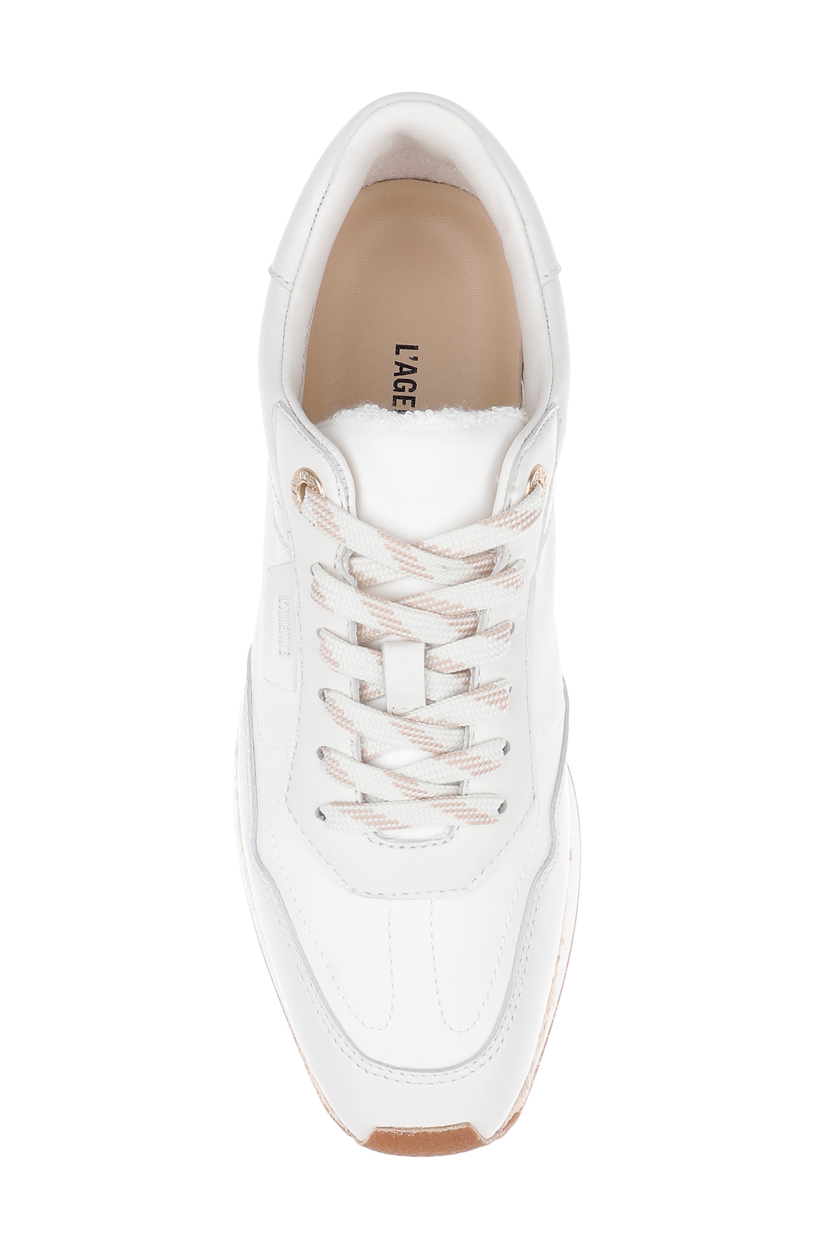 L
AGENCE Ivone Platform Sneaker, Alternate, color, White Leather