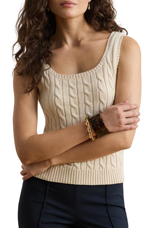 Cable Knit Sweater Tank