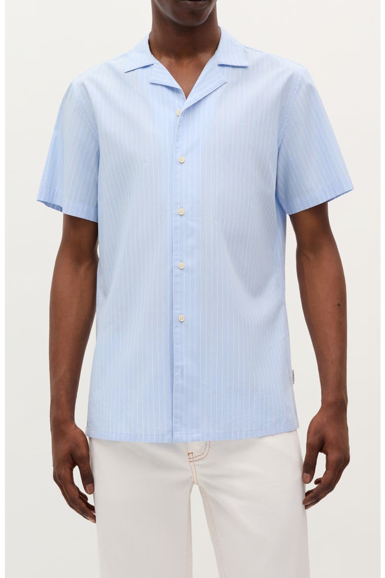 Wales Resort Striped Shirt, Main, color, Blue Stripes