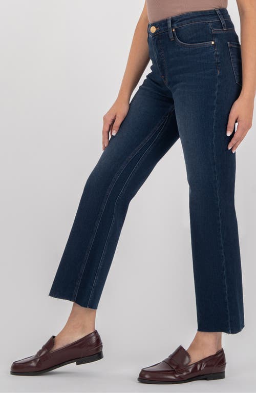Kut From The Kloth Kelsey Raw Hem Kick Flare Jeans In Blue