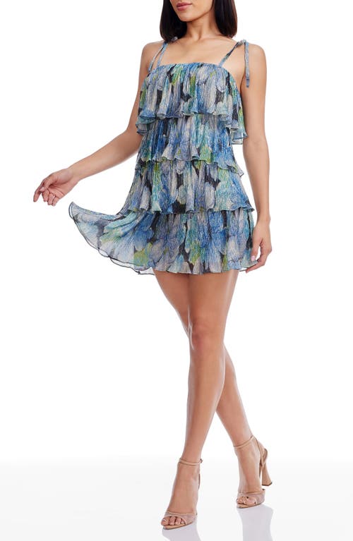 Dress The Population Pixie Tiered Minidress In Multi