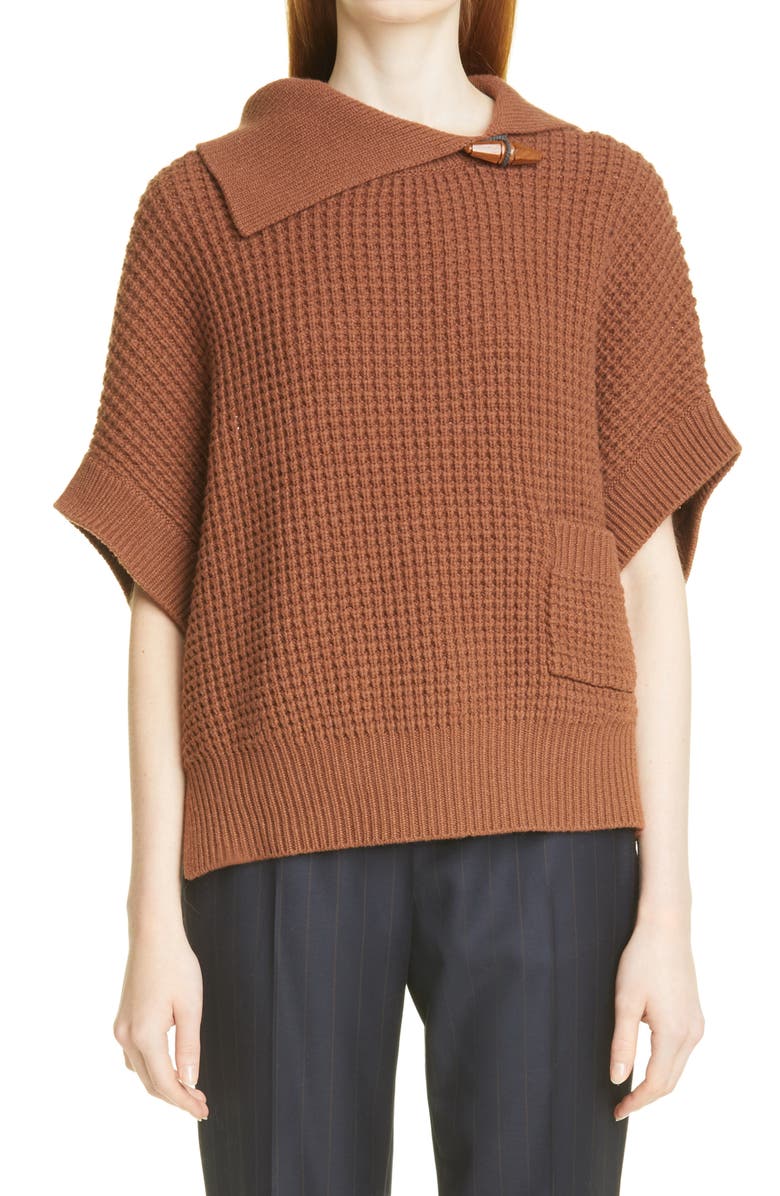 Fabiana Filippi Toggle Virgin Wool Blend Sweater, Main, color, 