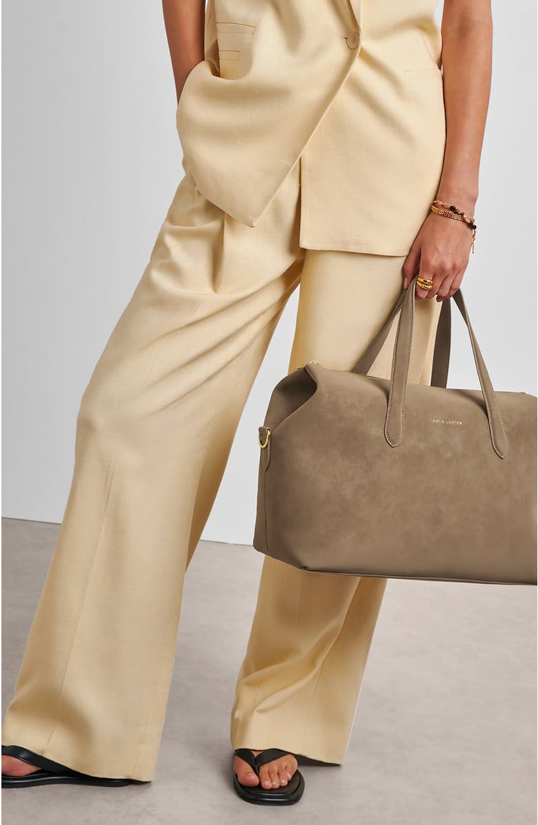 Katie Loxton Milan Suedette Cabin Bag, Alternate, color, Taupe