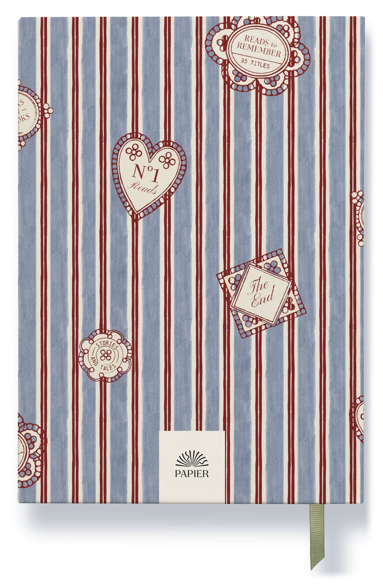 Papier Stripes & Stamps Reading Journal, Alternate, color, 