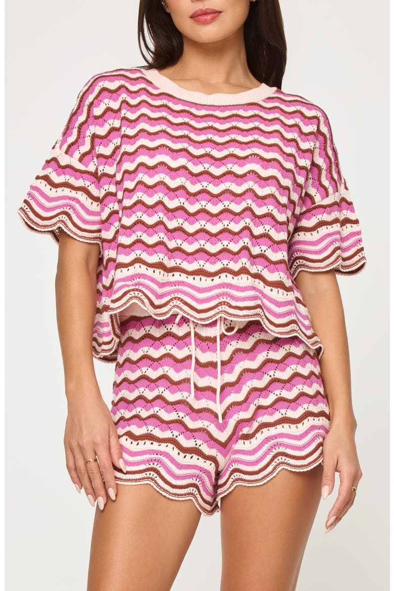 Sun Chaser Stripe Top, Main, color, SHELL YEAH CROCHET
