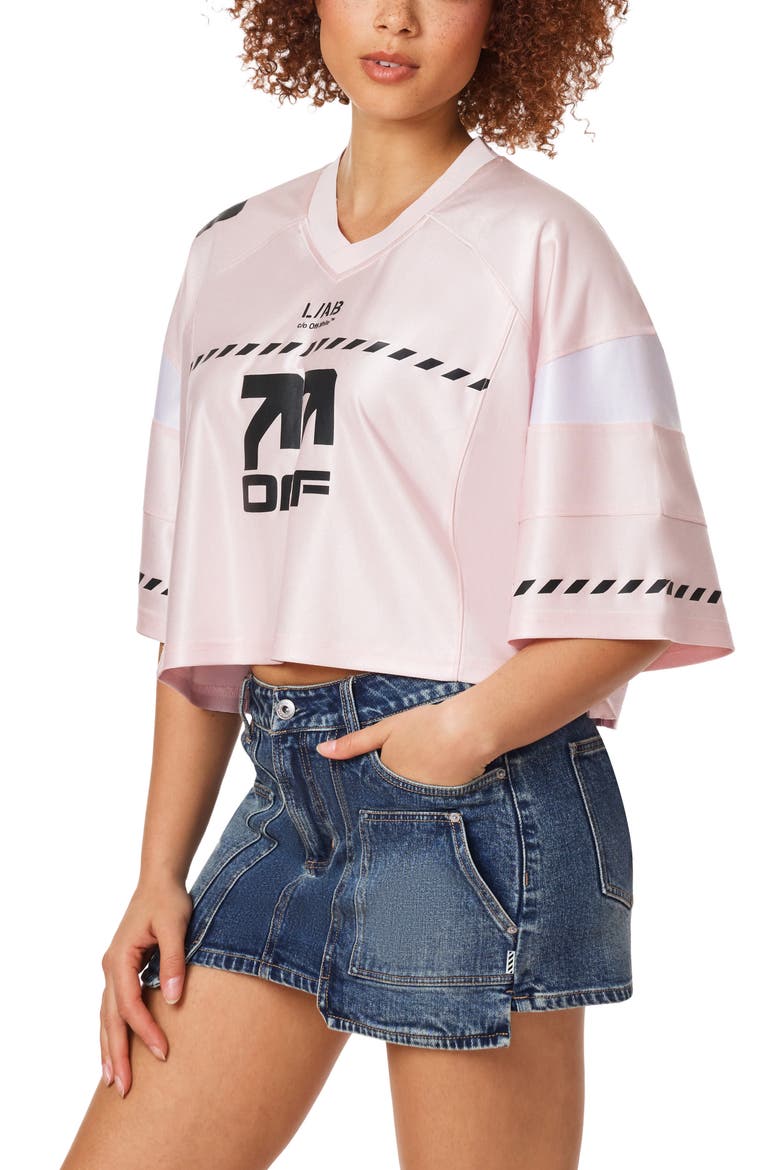 Cropped Mesh Jersey Top, Alternate, color, CRADLE PINK