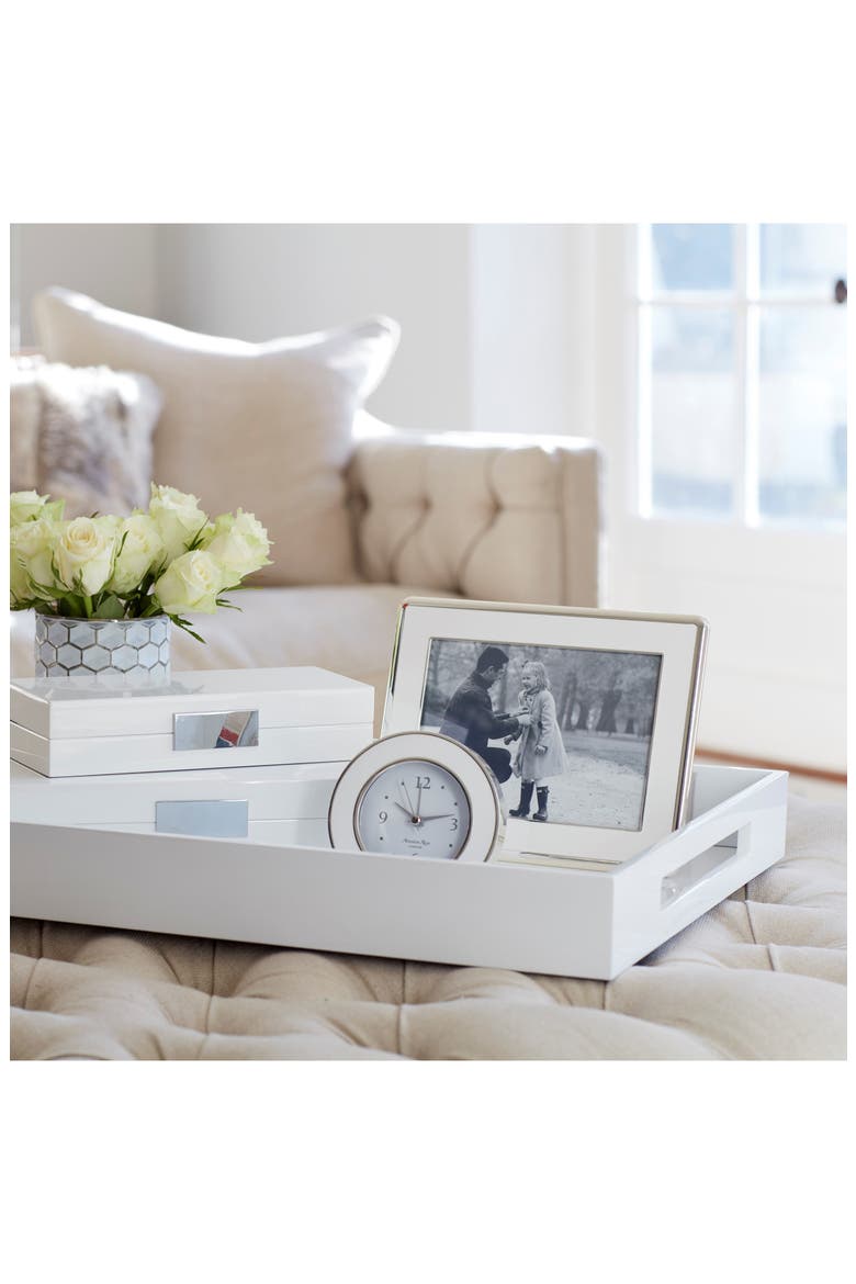 Silver Plate & Enamel 8 x 10-Inch Picture Frame, Alternate, color, WHITE