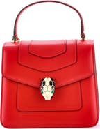 Pre-Owned Bvlgari Serpenti Forever Top Handle Bag Leather Small