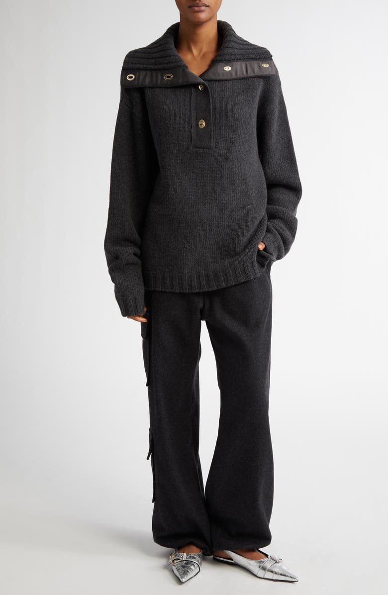 Wales Bonner Reverb Wool & Cashmere Cargo Pants, Alternate, color,