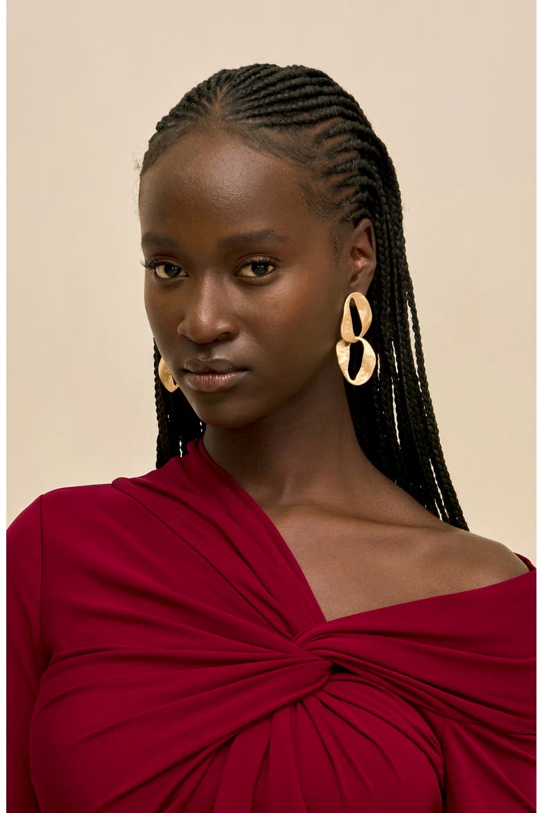 Rue Mini Drop Earrings, Alternate, color, BRUSHED BRASS