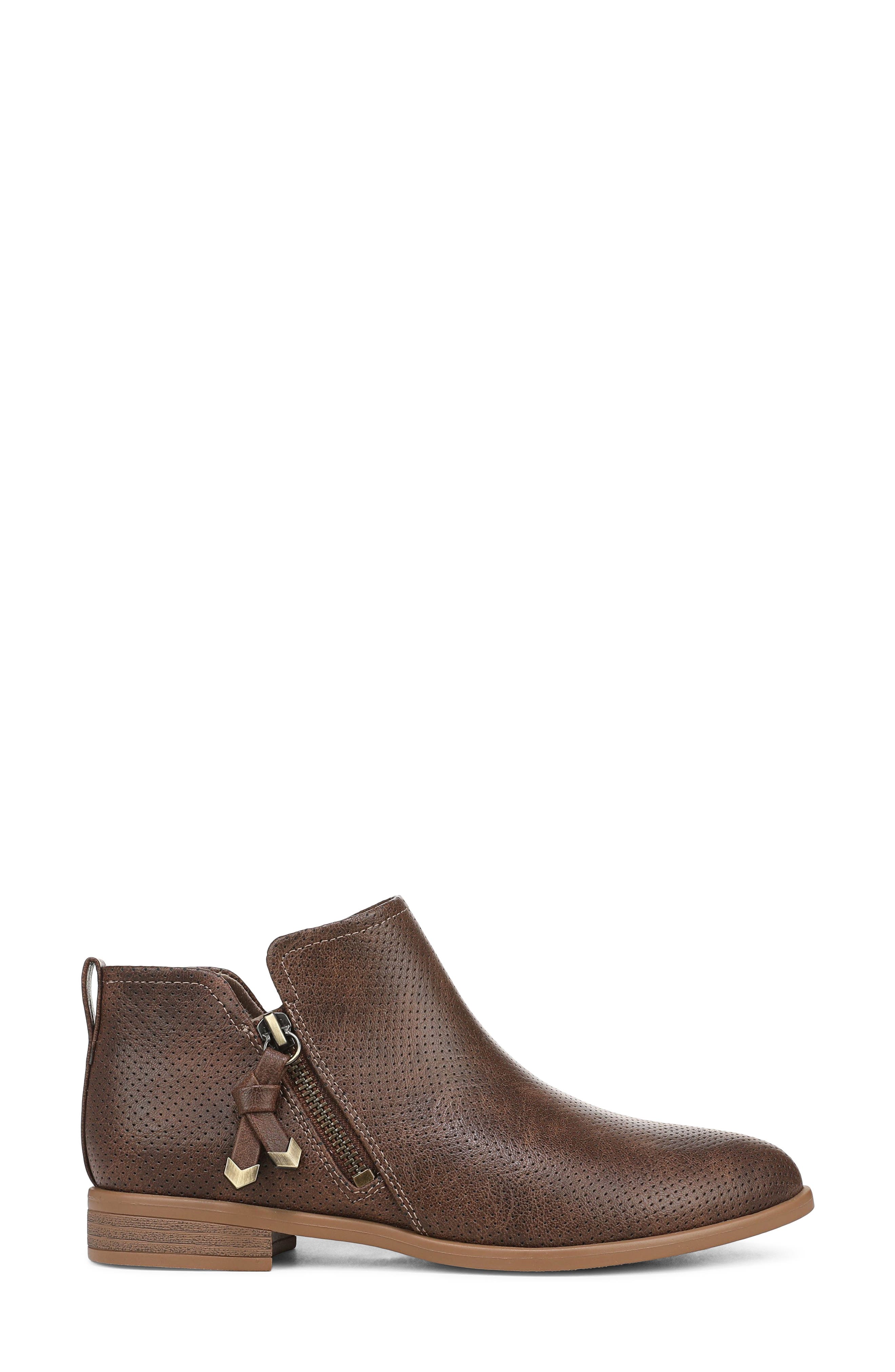 Reverie Faux Leather Bootie, Alternate, color, DARK BROWN FAUX LEATHER