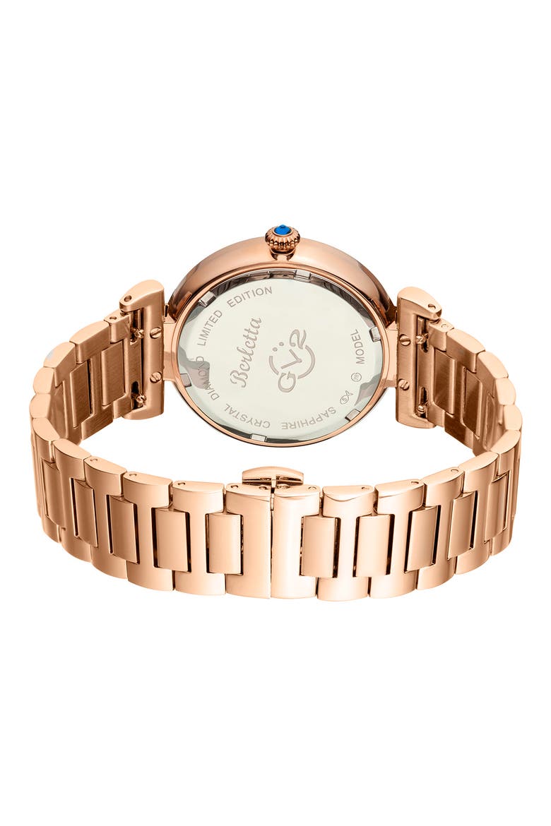 Women's GV2 Berletta Diamond Quartz Watch, 37mm - 0.0044 ctw, Alternate, color, ROSE GOLD