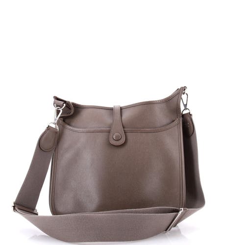 Pre-owned Hermes Hermes Evelyne Bag Gen Iii Epsom Pm In Gray