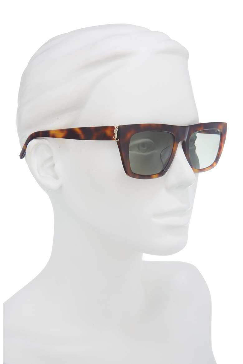 54mm Square Sunglasses, Alternate, color, HAVANA HAVANA GREEN
