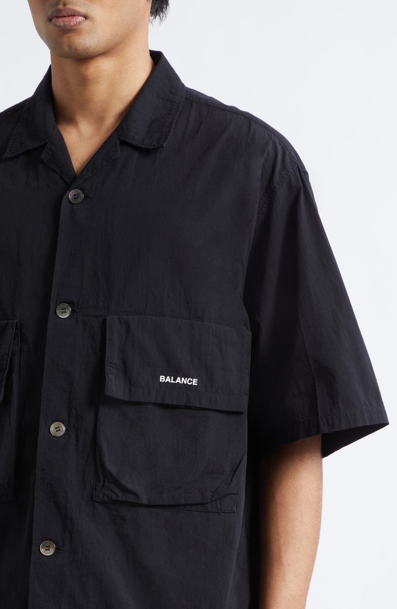 Undercover Oversize Cotton Utility Shirt, Alternate, color, Black