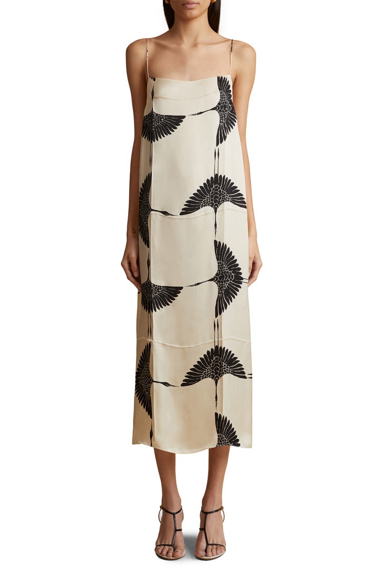 Khaite The Sicily Print Midi Dress, Main, color, 
