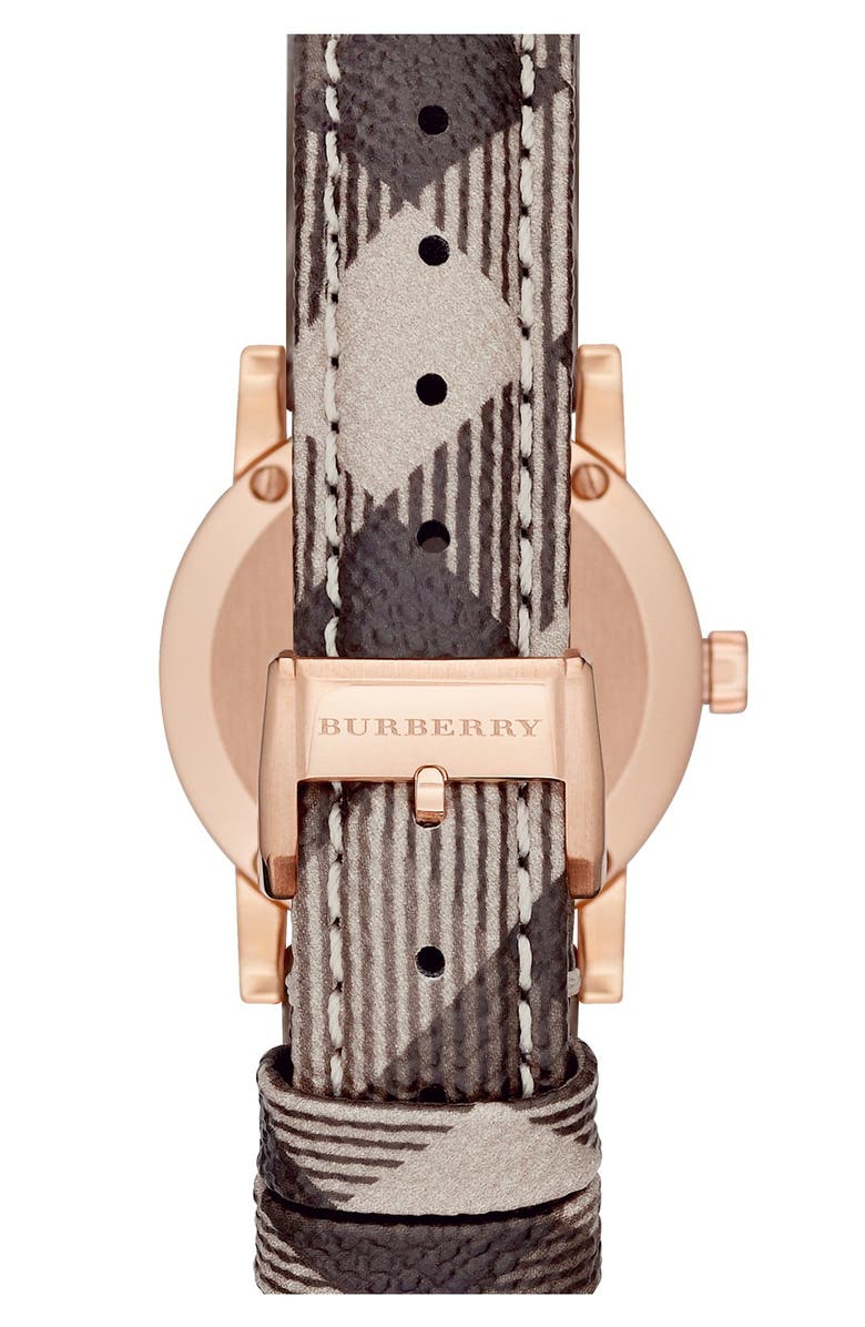 Burberry Small Check Strap Watch, 26mm, Alternate, color,