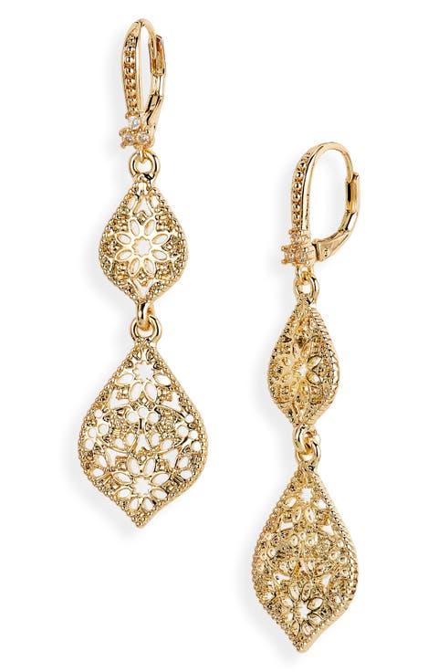 Filigree Double Drop Earrings