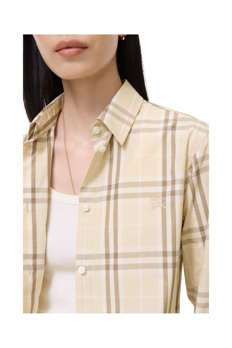 Classic Fit Check Cotton Shirt, Alternate, color, Yarn beige