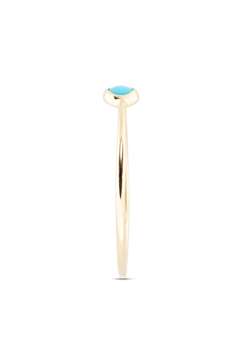 14K Gold Bezel Birthstone Stacking Ring, Alternate, color, YELLOW GOLD / TURQUOISE