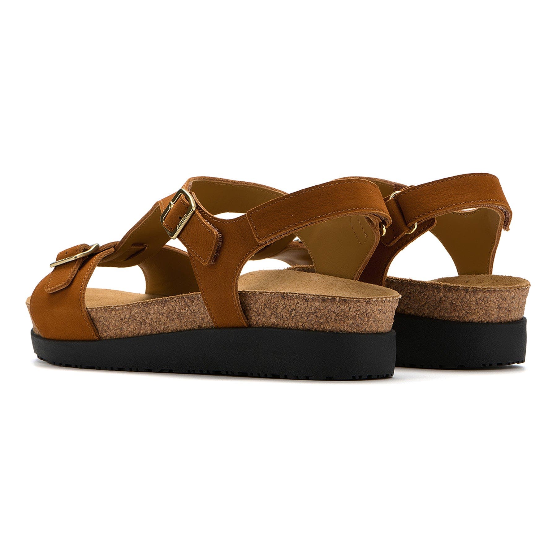 Algarve Buckle Sandal, Alternate, color, Pecan