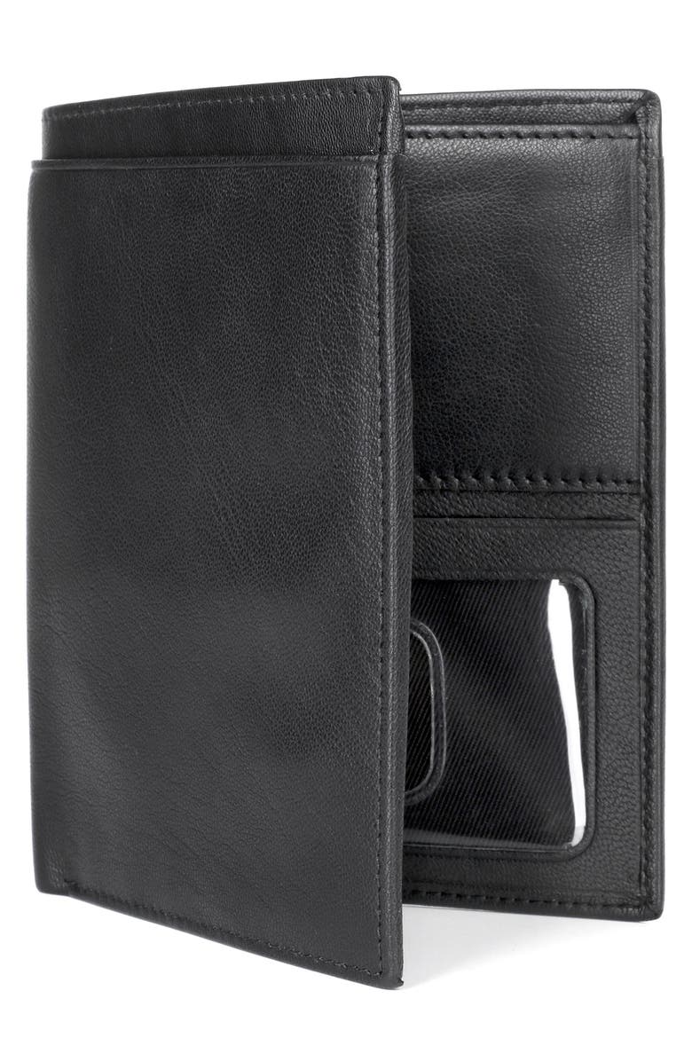RFID Leather Passport Wallet, Alternate, color, BLACK