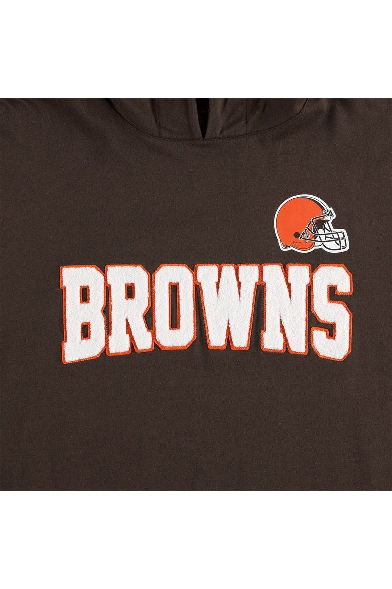 Men's Tommy Hilfiger Brown/White Cleveland Browns Alex Long Sleeve Hoodie T-Shirt, Alternate, color, Brown