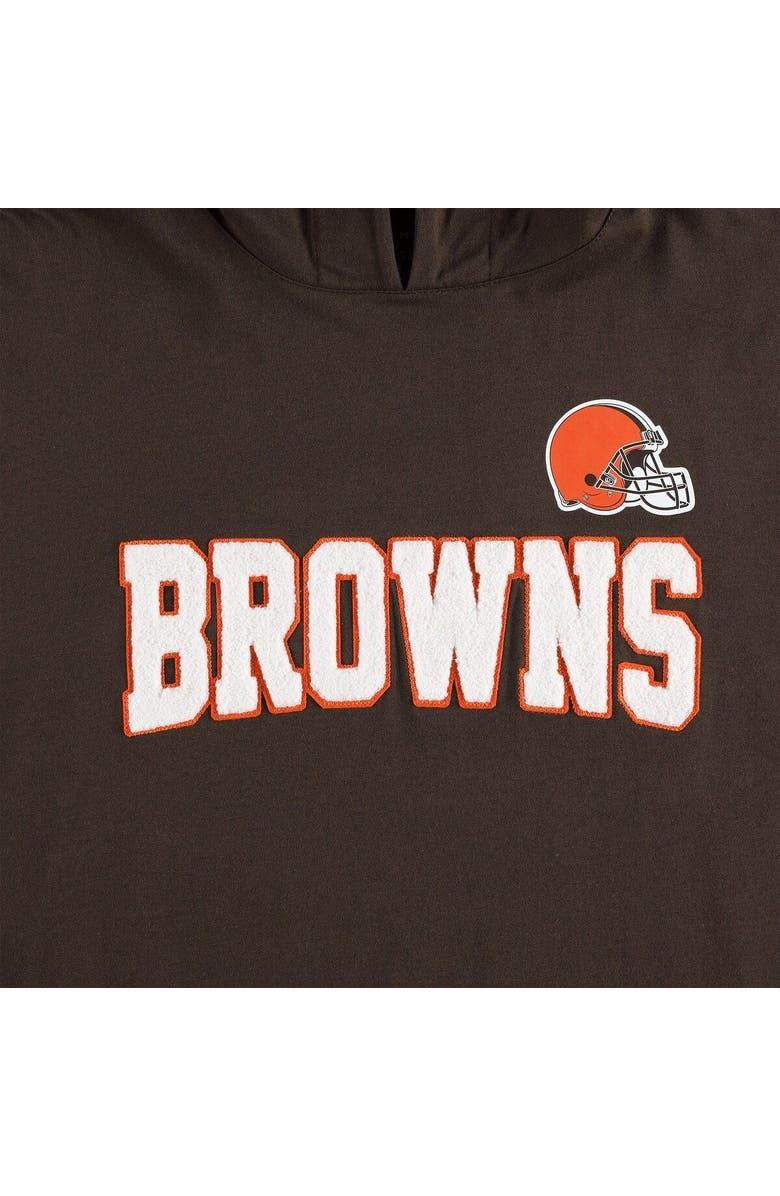 Tommy Hilfiger Men's Tommy Hilfiger Brown/White Cleveland Browns Alex Long Sleeve Hoodie T-Shirt, Alternate, color, Brown