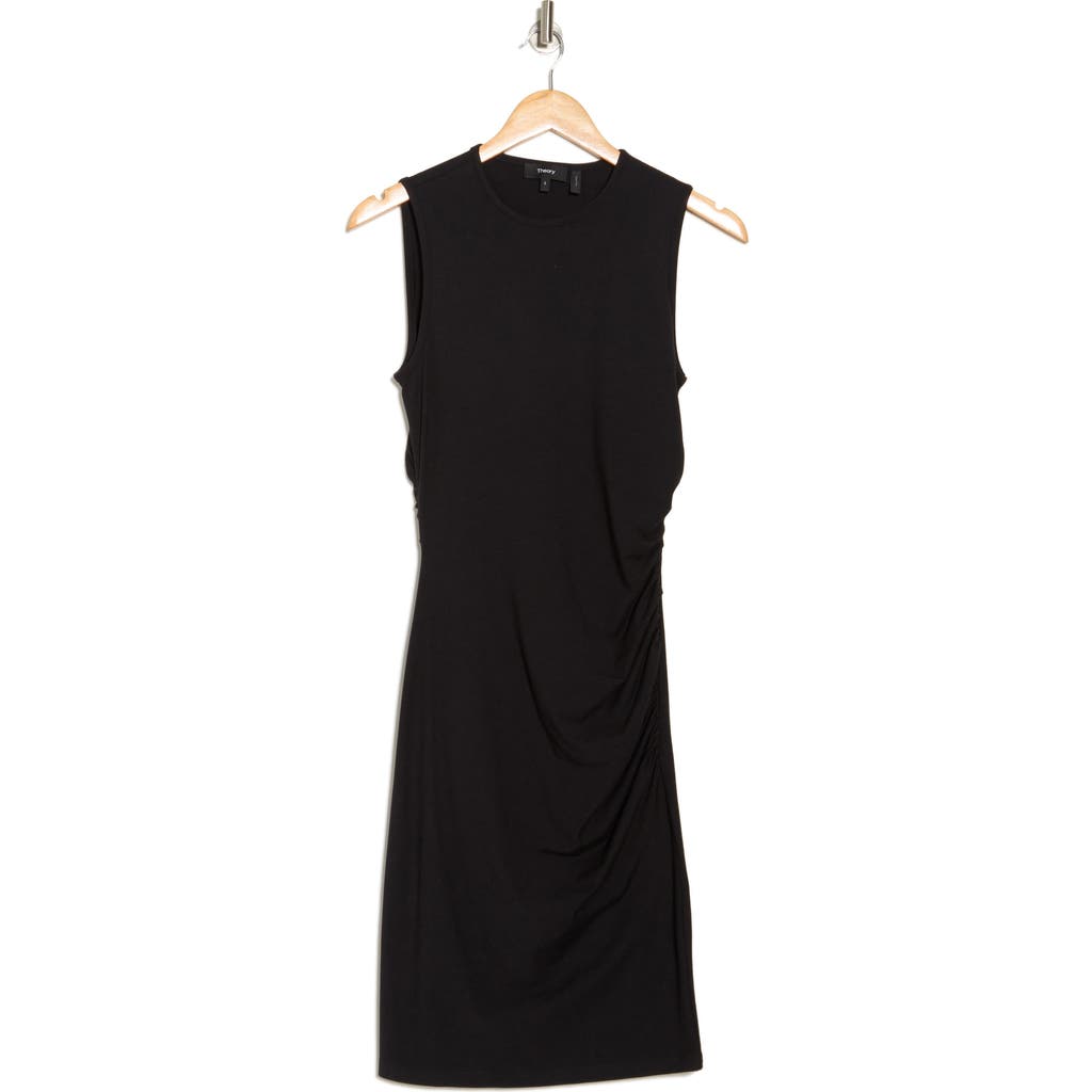 Theory Ruched Sheath Dress In Black
